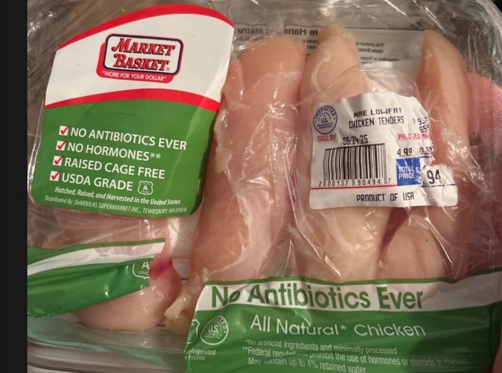 How come this market basket chicken has trans fat in it?
