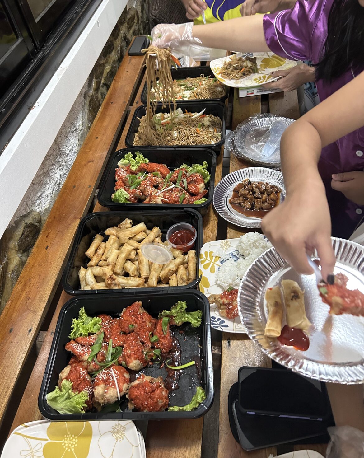 fam bond is eating tastyfood