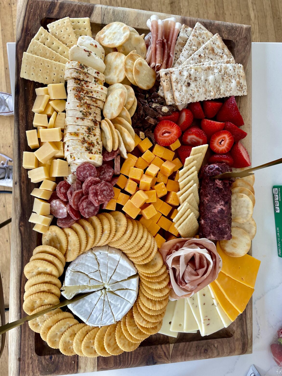 My first charcuterie board :D it was delicious