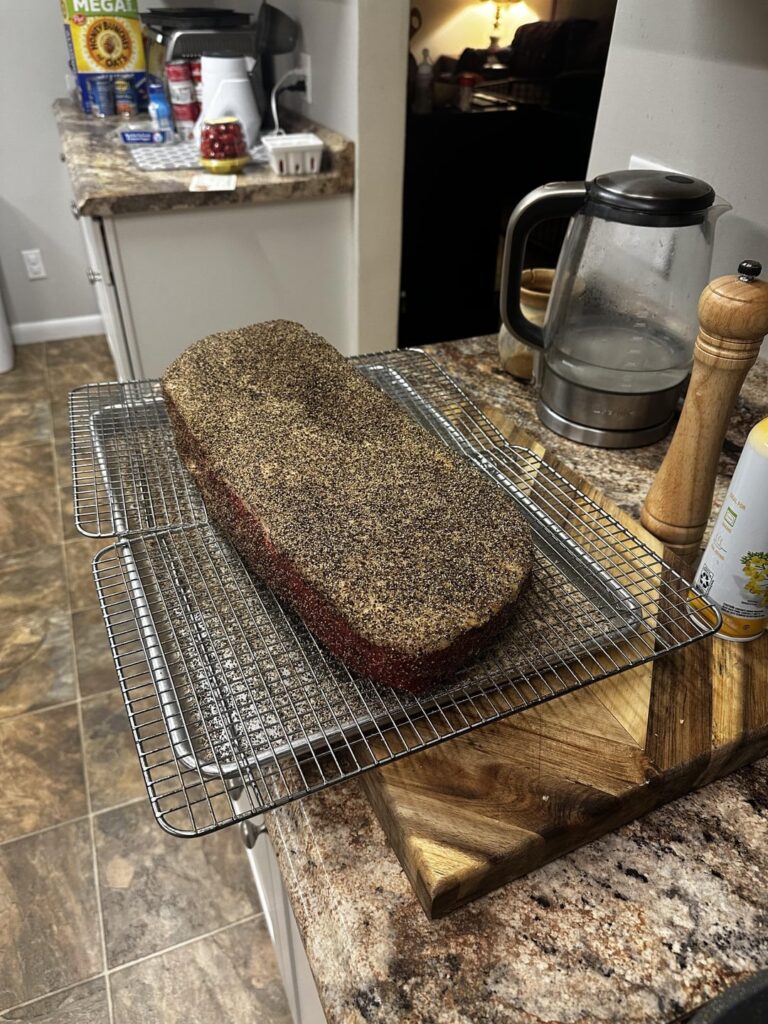 Homemade bbq plate- smoked a brisket and chicken for friends
