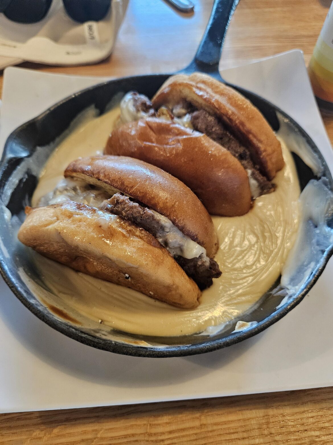 The menu said 'smashburger with truffle cheese sauce'....