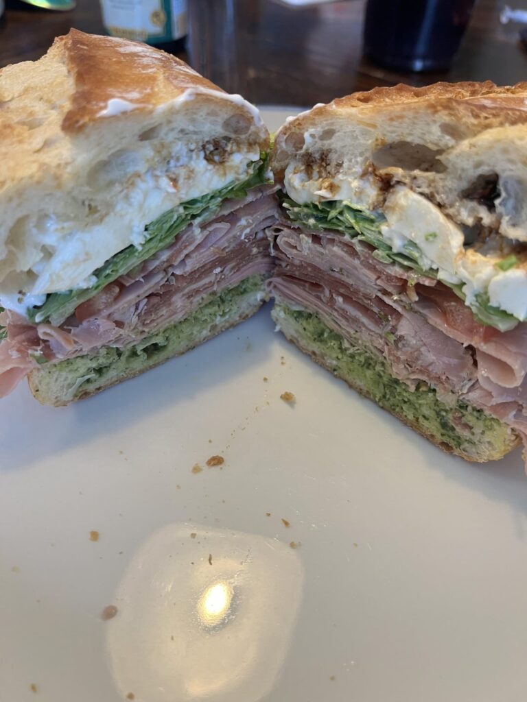 Homemade deli sub