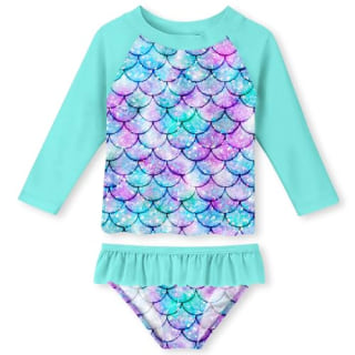 Unifaco Girls Swimsuit Rash Guard Set