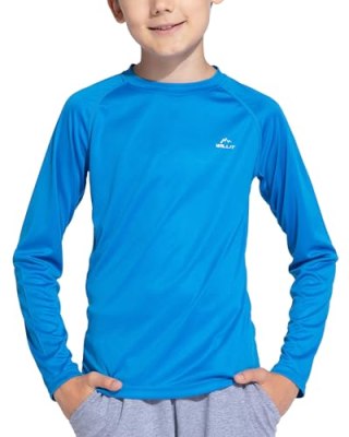 Willit Boy's UPF 50+ Sun Protection Shirt Long Sleeve Rash Guard