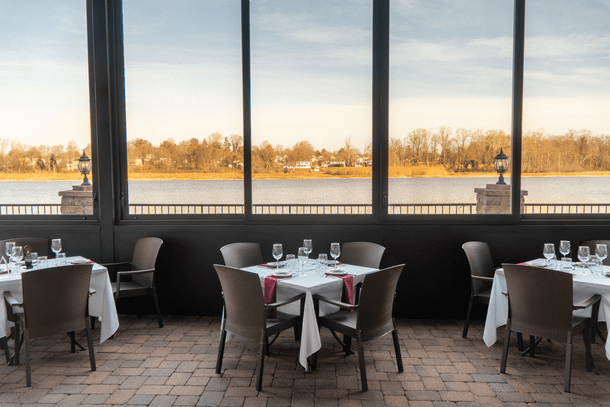 Terrace at Carlucci's Waterfront with view