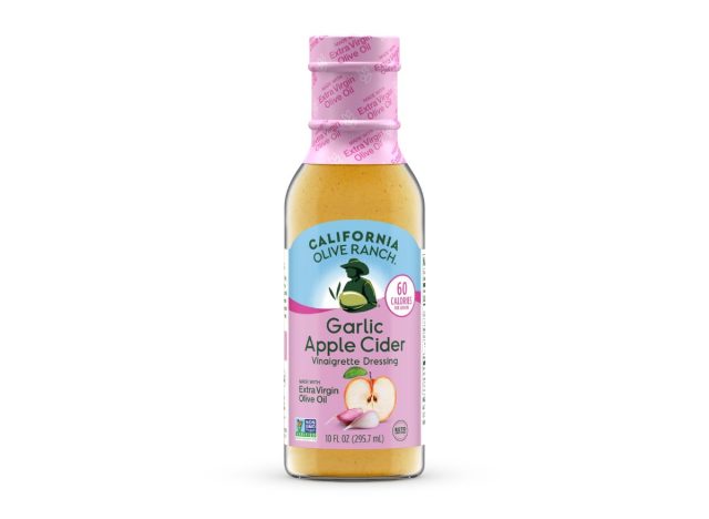 bottle of California Olive Ranch apple cider vinaigrette dressing
