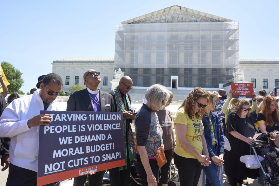GOP’s food stamp plan is found to violate Senate rules. It’s the latest setback for Trump’s big bill Activists with the Poor People's Campaign protest against spending reductions across Medicaid, food...