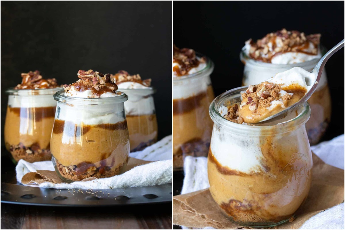 Dairy-Free Holiday Desserts - Vegan Pumpkin Parfaits