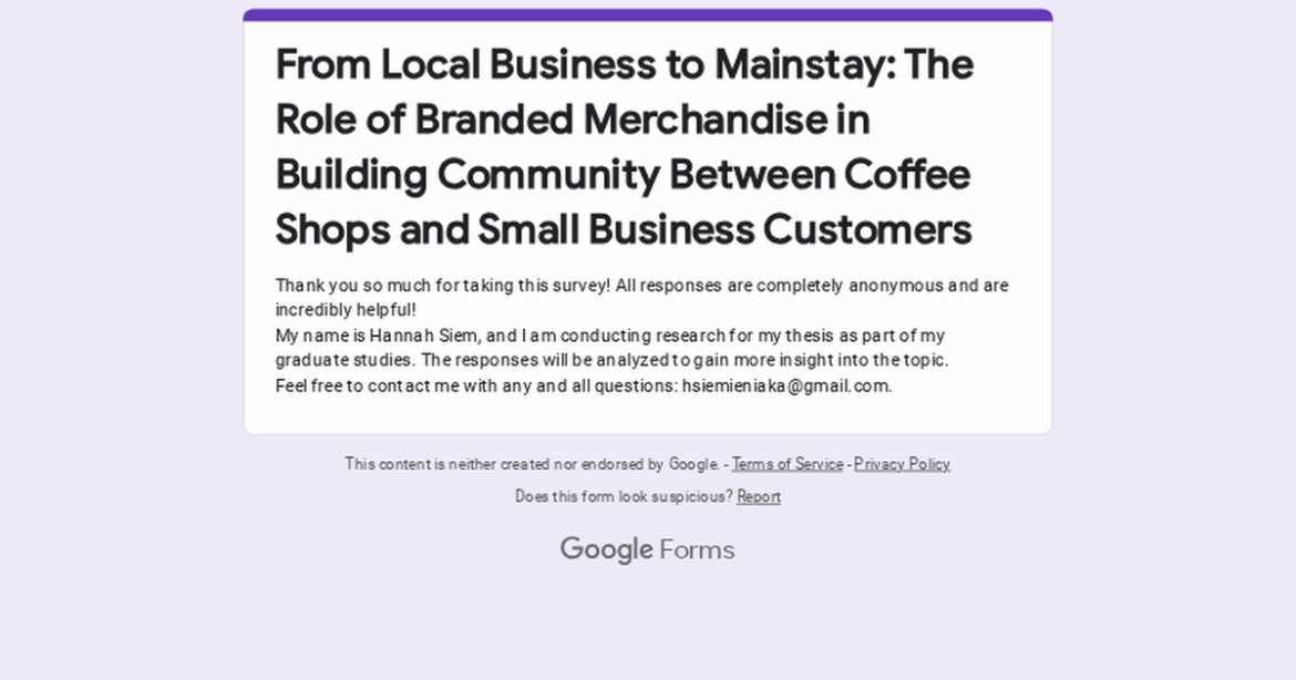 Coffee Shop Merch and Community