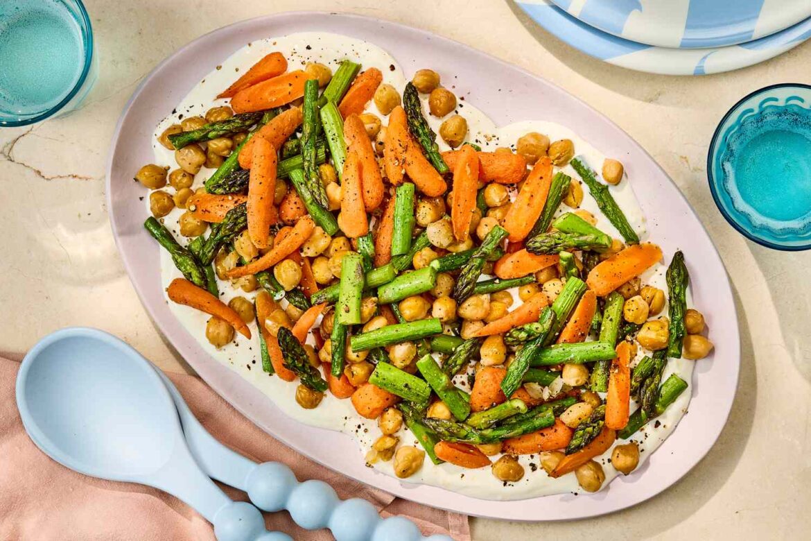 Sheet-Pan Chickpeas & Spring Veggies Sheet-Pan Chickpeas & Spring Veggies