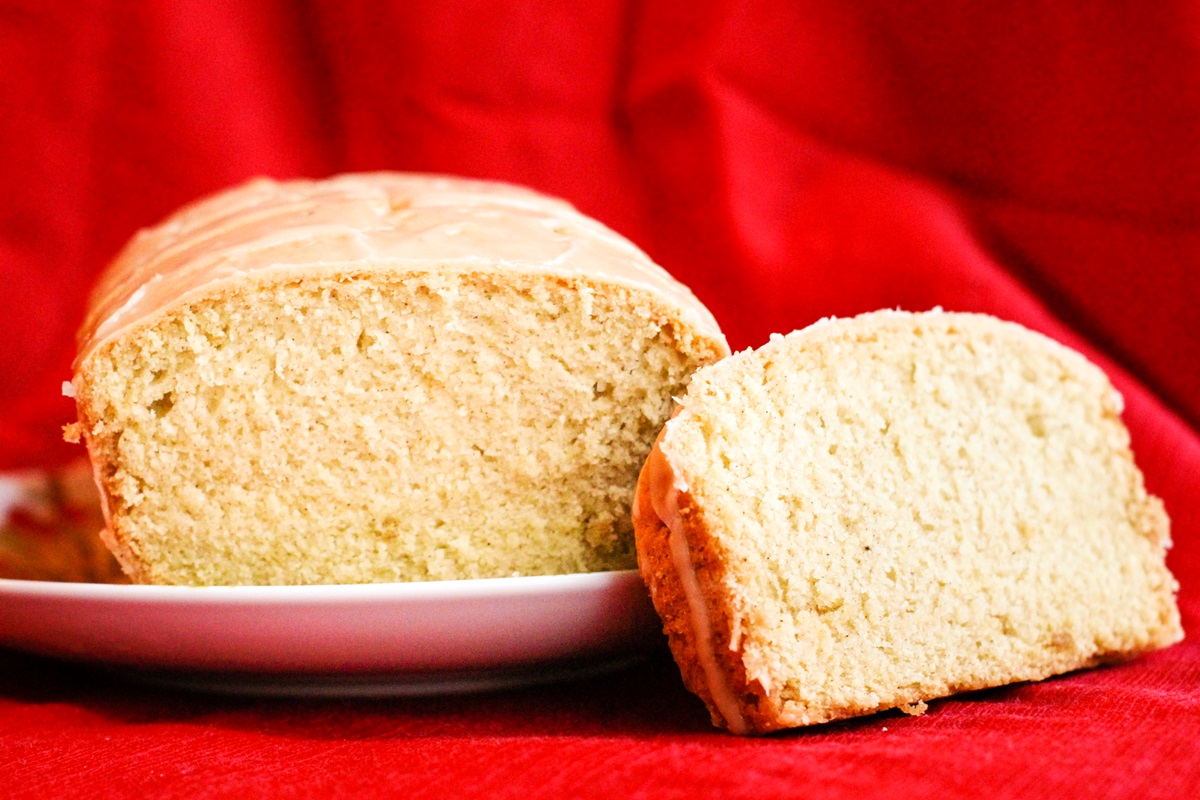Dairy-Free Eggnog Bread Recipe with Nog Glaze and Vegan Option (Egg-Free and Vegan as Pictured, Nut-Free and Soy-Free Options)