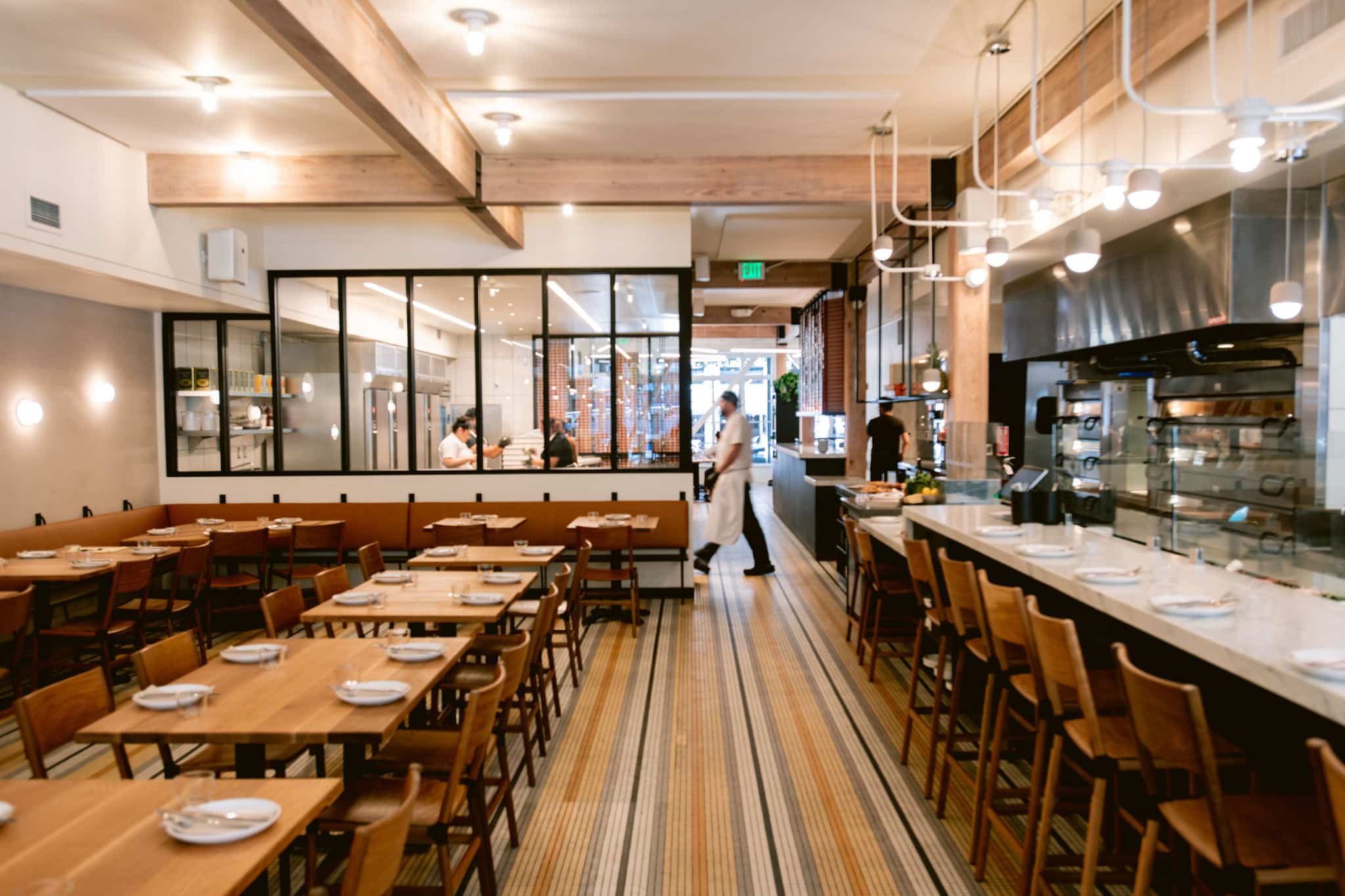 the dining room at Flour + Water Pizzeria a restaurant participating in SF restaurant week