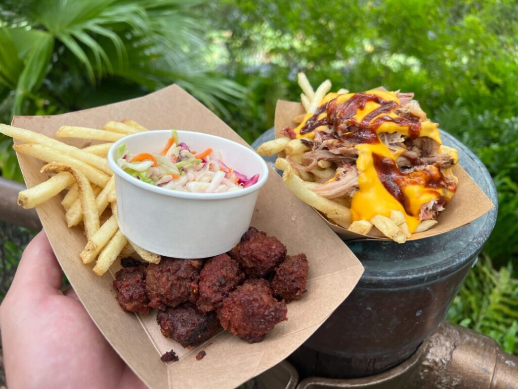 REVIEW: New Impossible Burnt Ends and French Fries with Pulled Pork and Cheese Arrive at Flame Tree Barbecue in Disney’s Animal Kingdom REVIEW: New Impossible Burnt Ends and French Fries with Pulled Pork and Cheese Arrive at Flame Tree Barbecue in Disney's Animal Kingdom