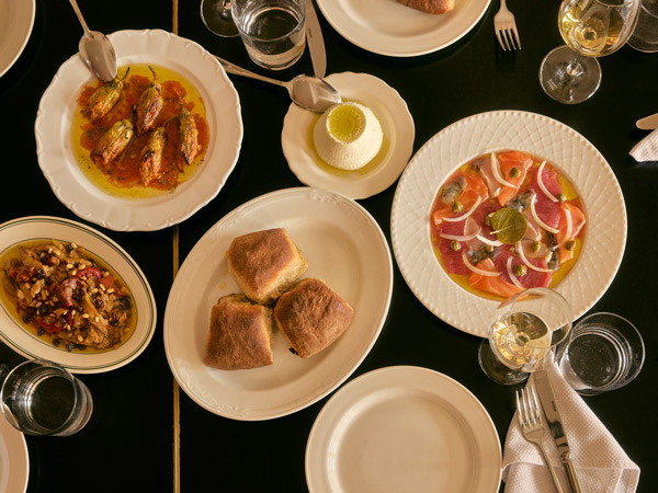 an array of Italian dishes at Club Fontana