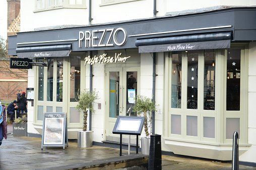 Prezzo building exterior at Quay side in the city center