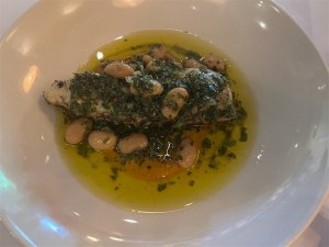 Wood-grilled calamari with a chili romesco. Photo: Wendy Johnson