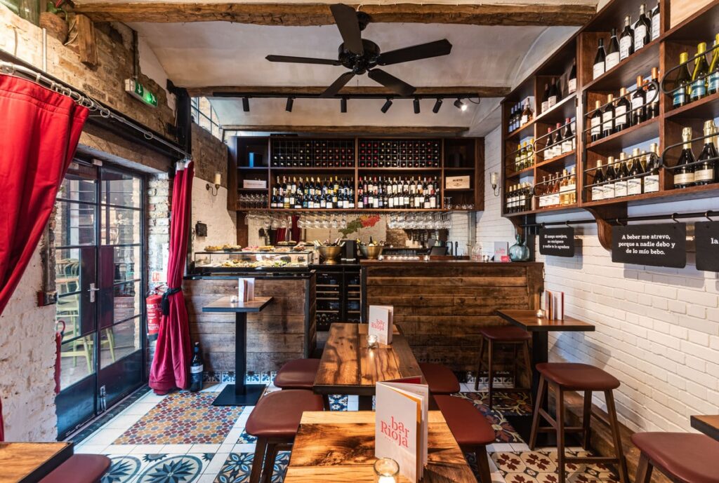 the interior of bar rioja
