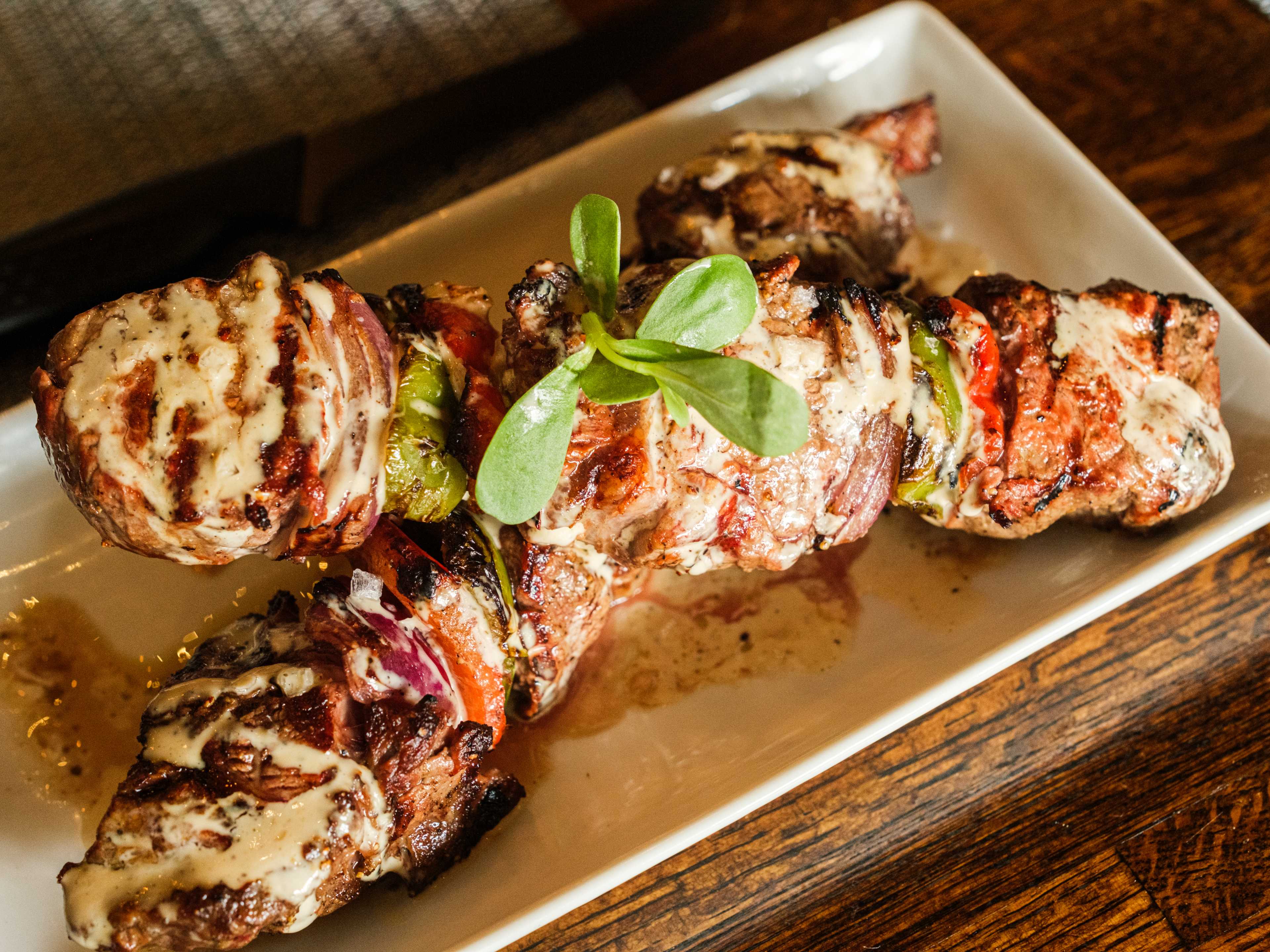 The souvlaki from Helen Greek Food & Wine.