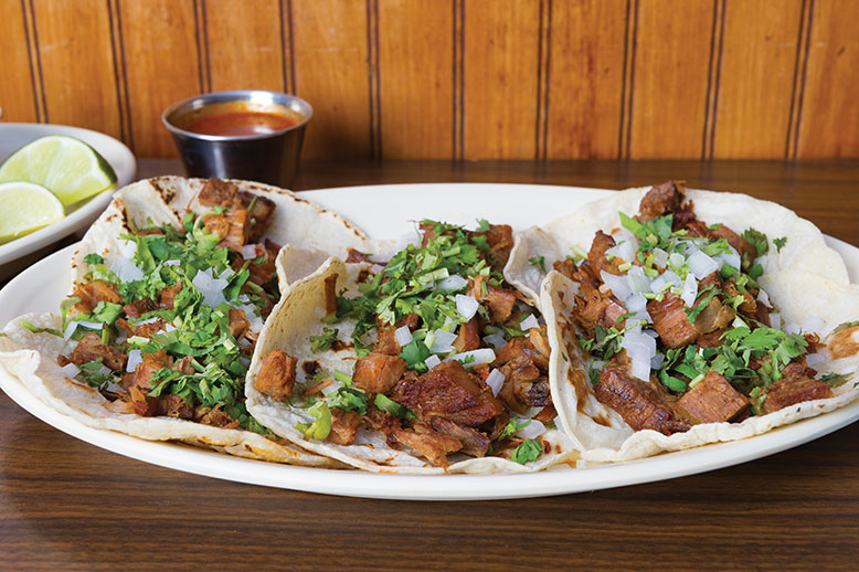 Tacos on made-to-order tortillas at Pancho's Taqueria in Atlantic City