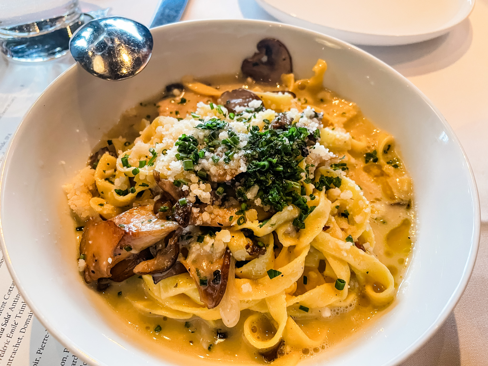 The off-menu mushroom tagliatelle at Barolo Grill. Photo by Riane Menardi Morrison