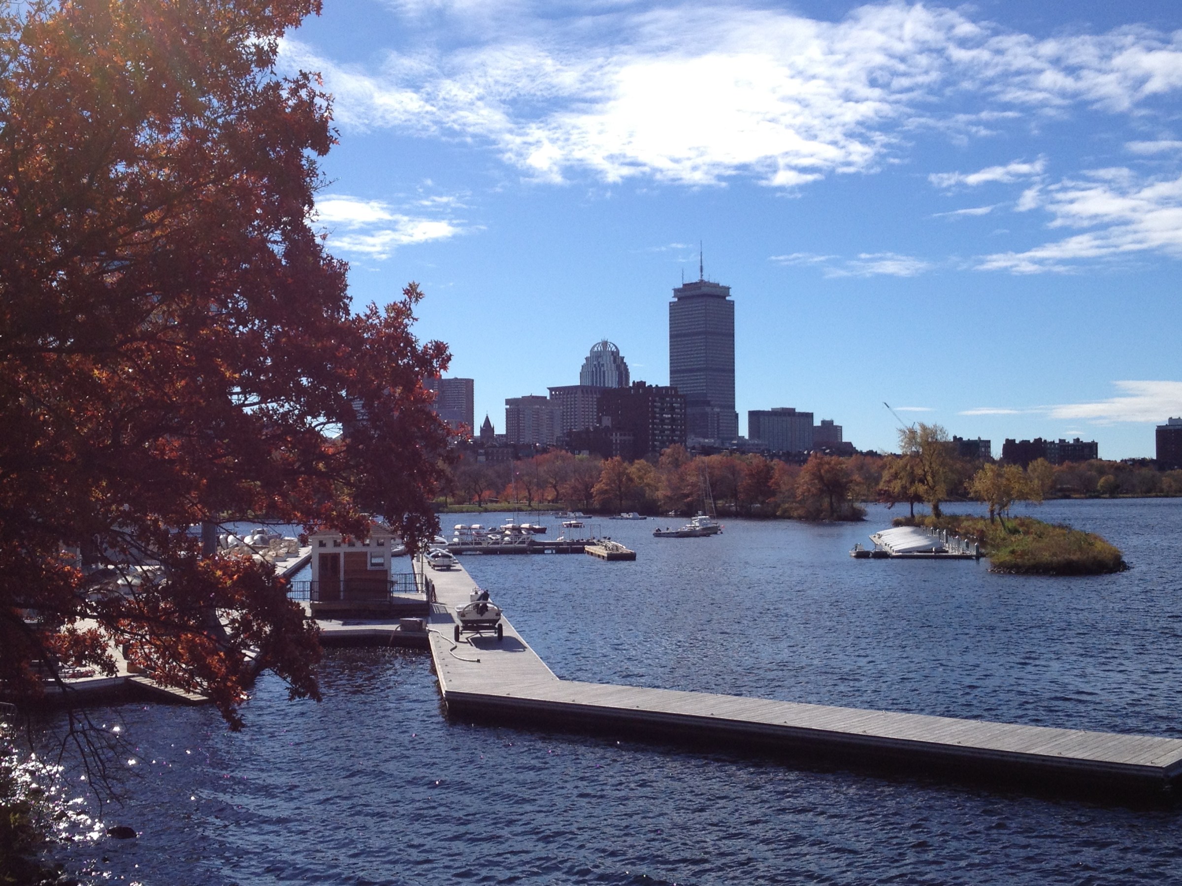 A view of the Prudential building and more from the Charles River Esplanade