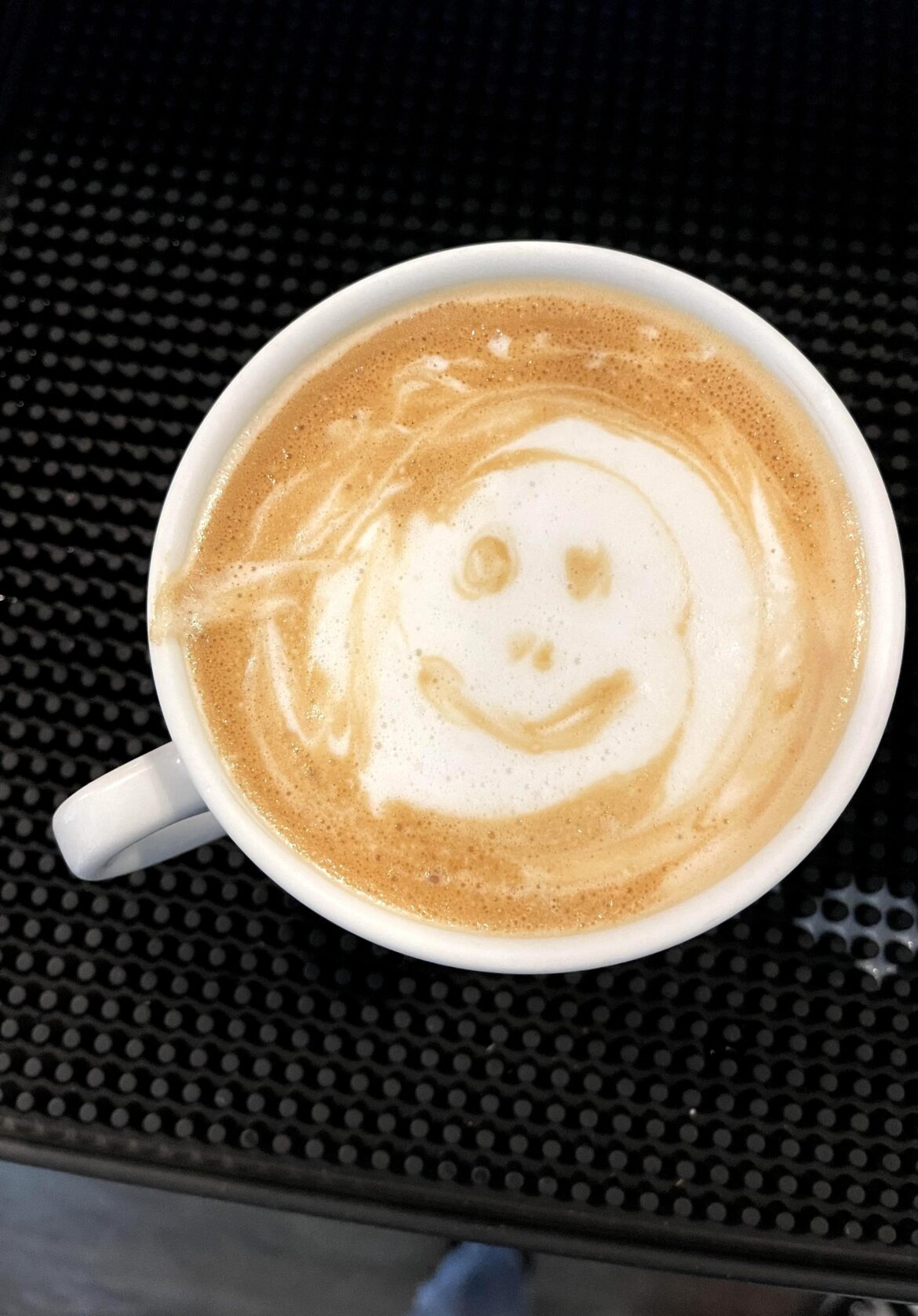 My manager started teaching me how to make latte art this week and I created this monstrosity