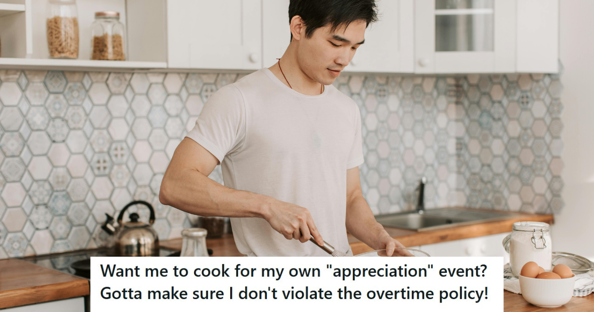 Man in white shirt cooking in kitchen
