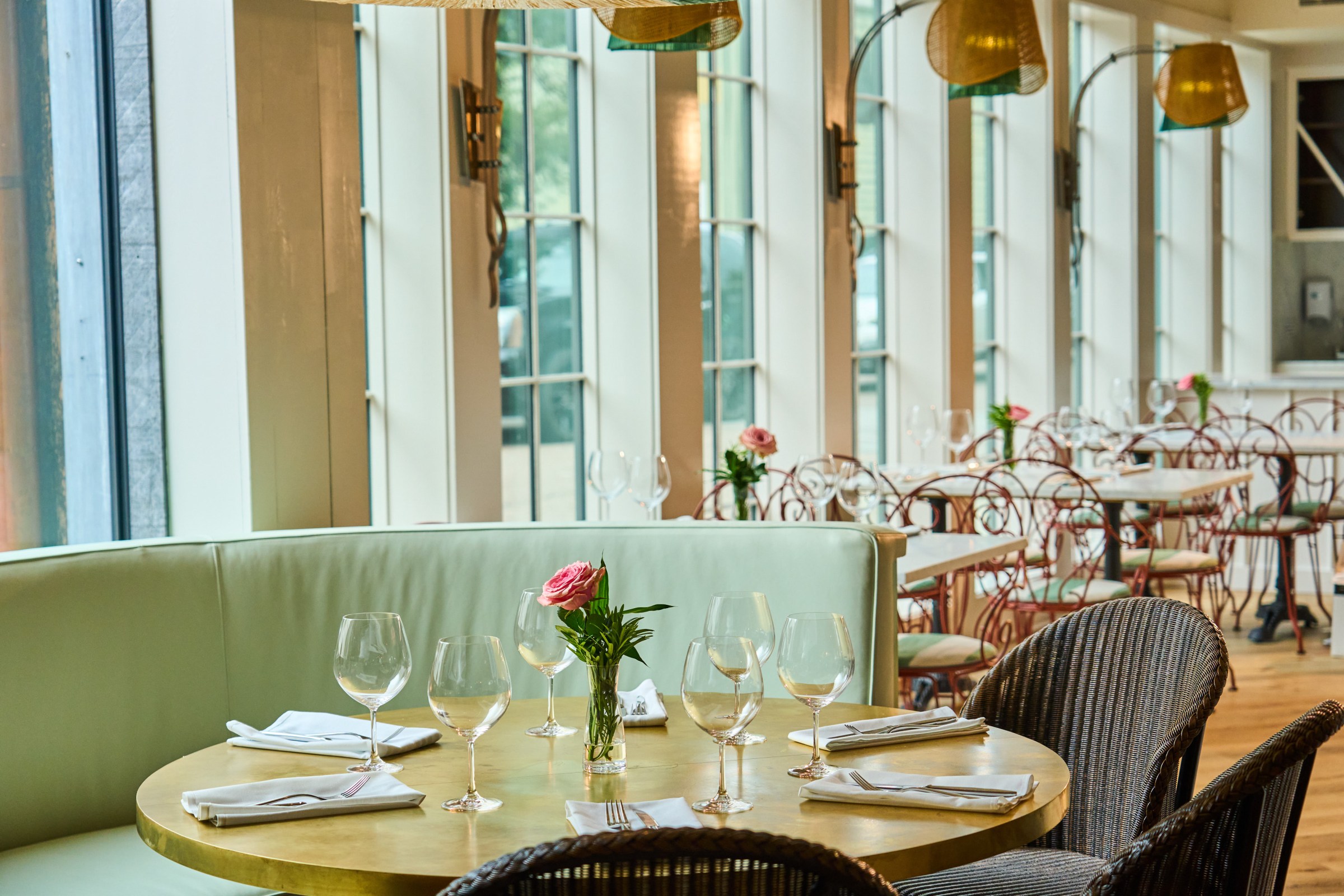 The downstairs dining room at Legami is more formal than the upstairs lounge.