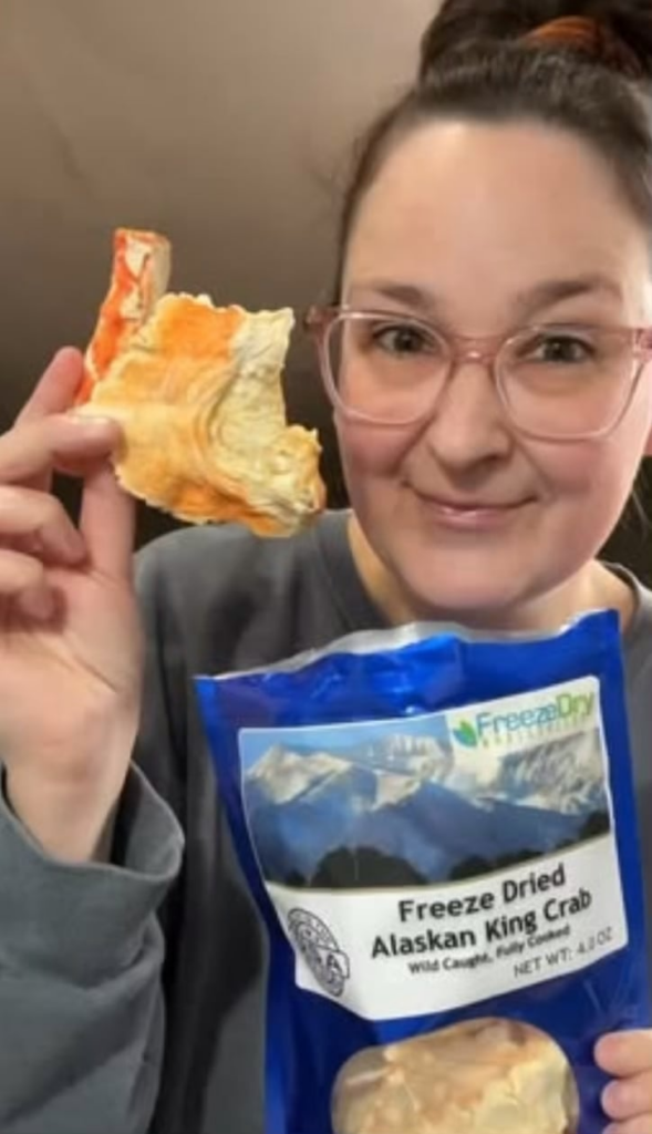 Freeze dried alaskan king crab
