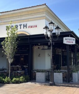The front entrance of North Italia opens into the main square at The Village in Meridian. The business occupies the former Twigs Bistro & Martini Bar space next to the movie theater. (PHOTO: STEVE LOMBARD, IBR)