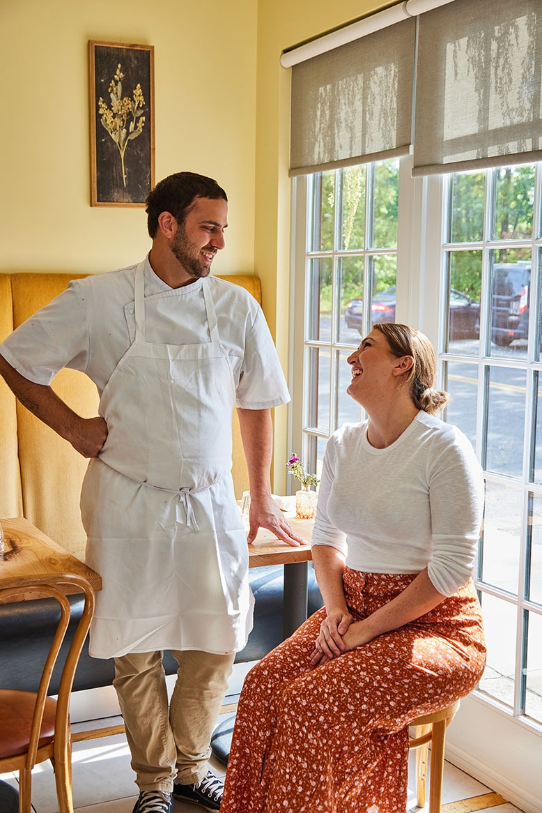 The husband-and-wife team of chef Rich Cusack and business manager Christina Cusack at Café le Jardin in Audubon