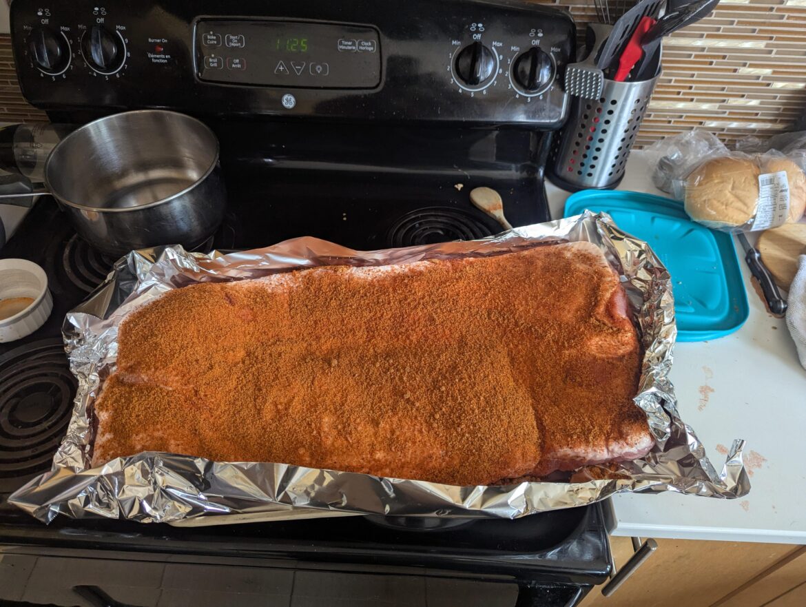 Pork belly I smoked for Father's Day