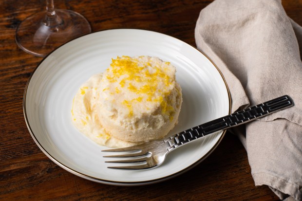 Limoncello cheesecake from the takeout menu at Onotria in Costa...