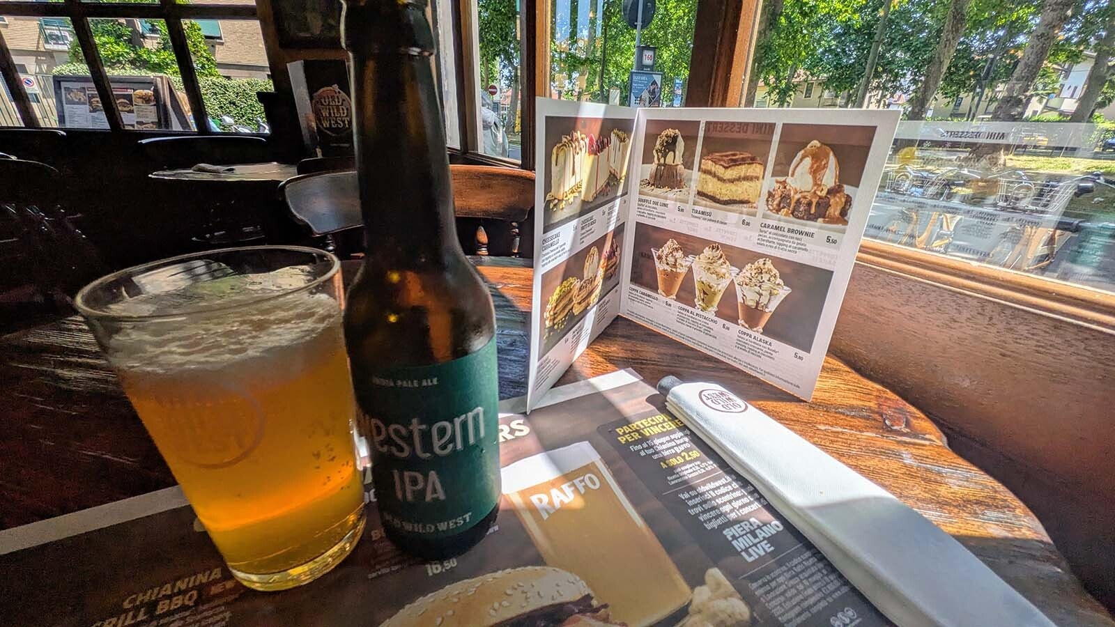 The menu has some authentic references to the Wild West days, along with some very confusing interpretations of the cuisine of that period.