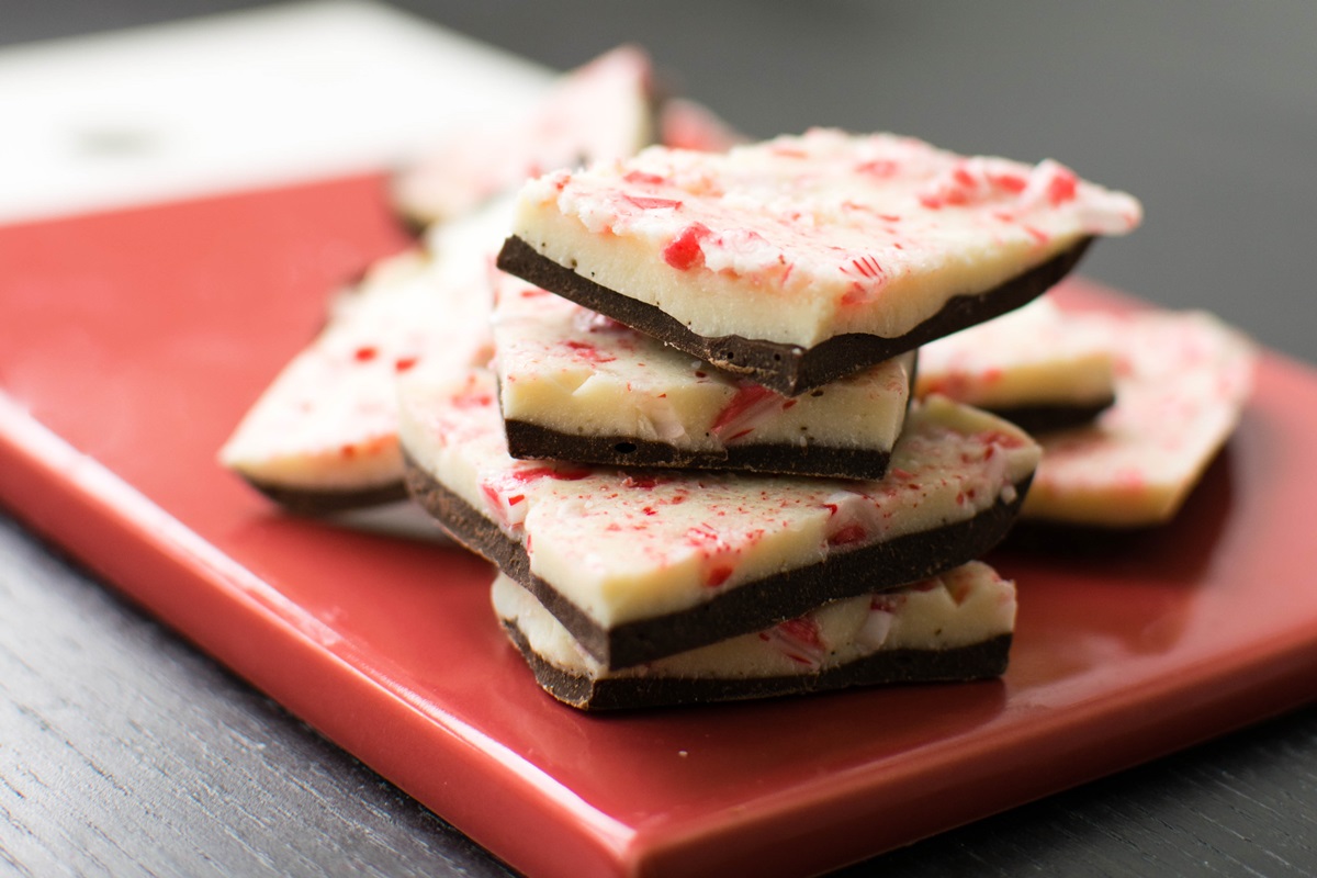 Dairy-Free Peppermint Bark Recipe - includes a homemade dairy-free white chocolate option. Fast, Easy, and Delicious! With semi-sweet or dark chocolate. Also vegan-friendly and allergy-friendly.