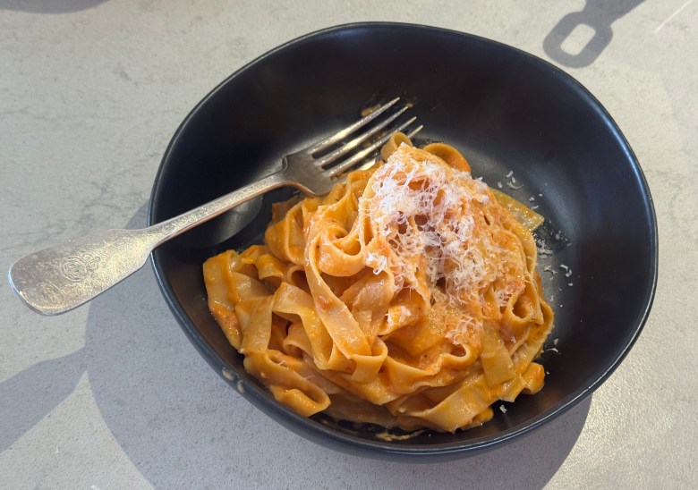 Fettuccine and Vodka Sauce. Photo by Robert Eliason.