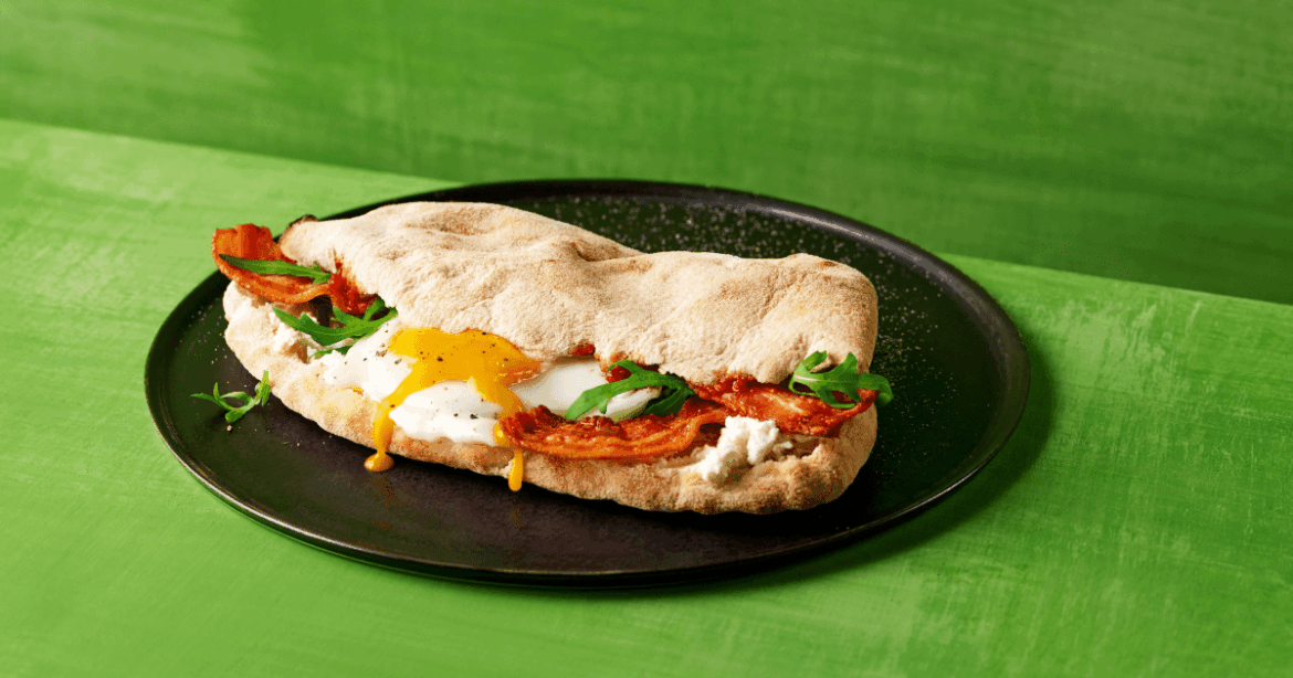 Italian chain's first-ever breakfast menu includes a bacon and egg calzone