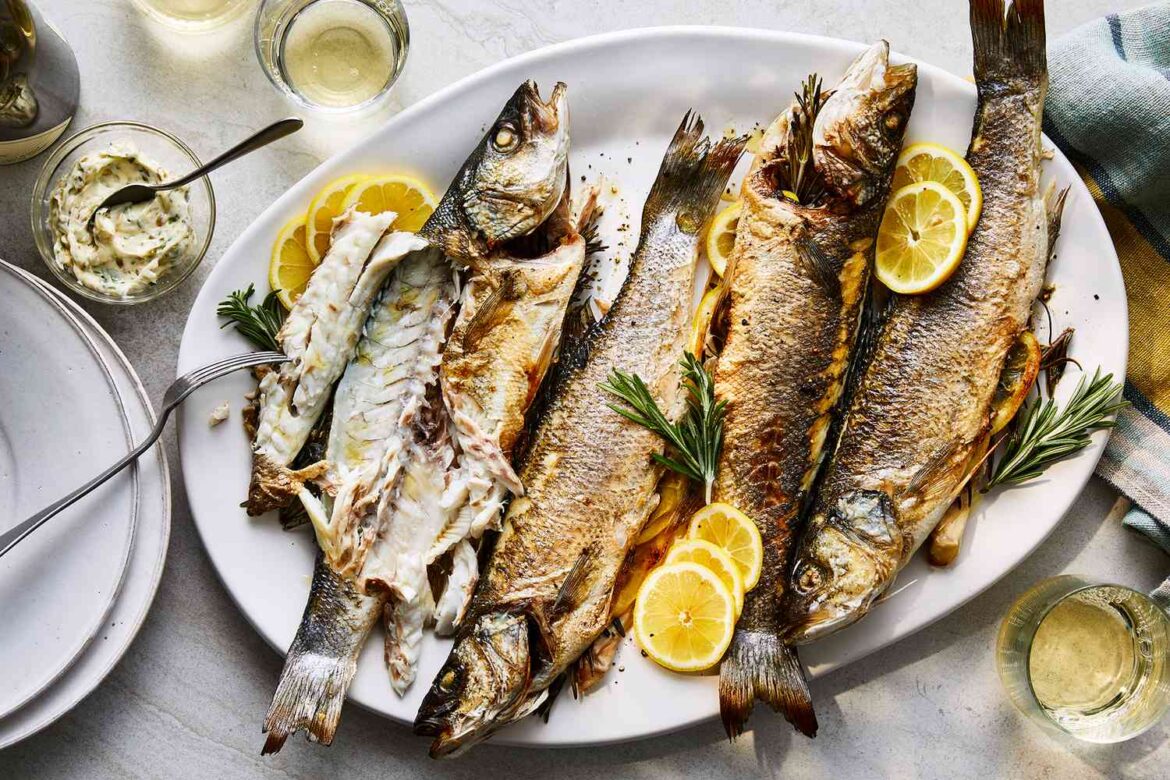 Whole Roasted Branzino Recipe with Caper Butter