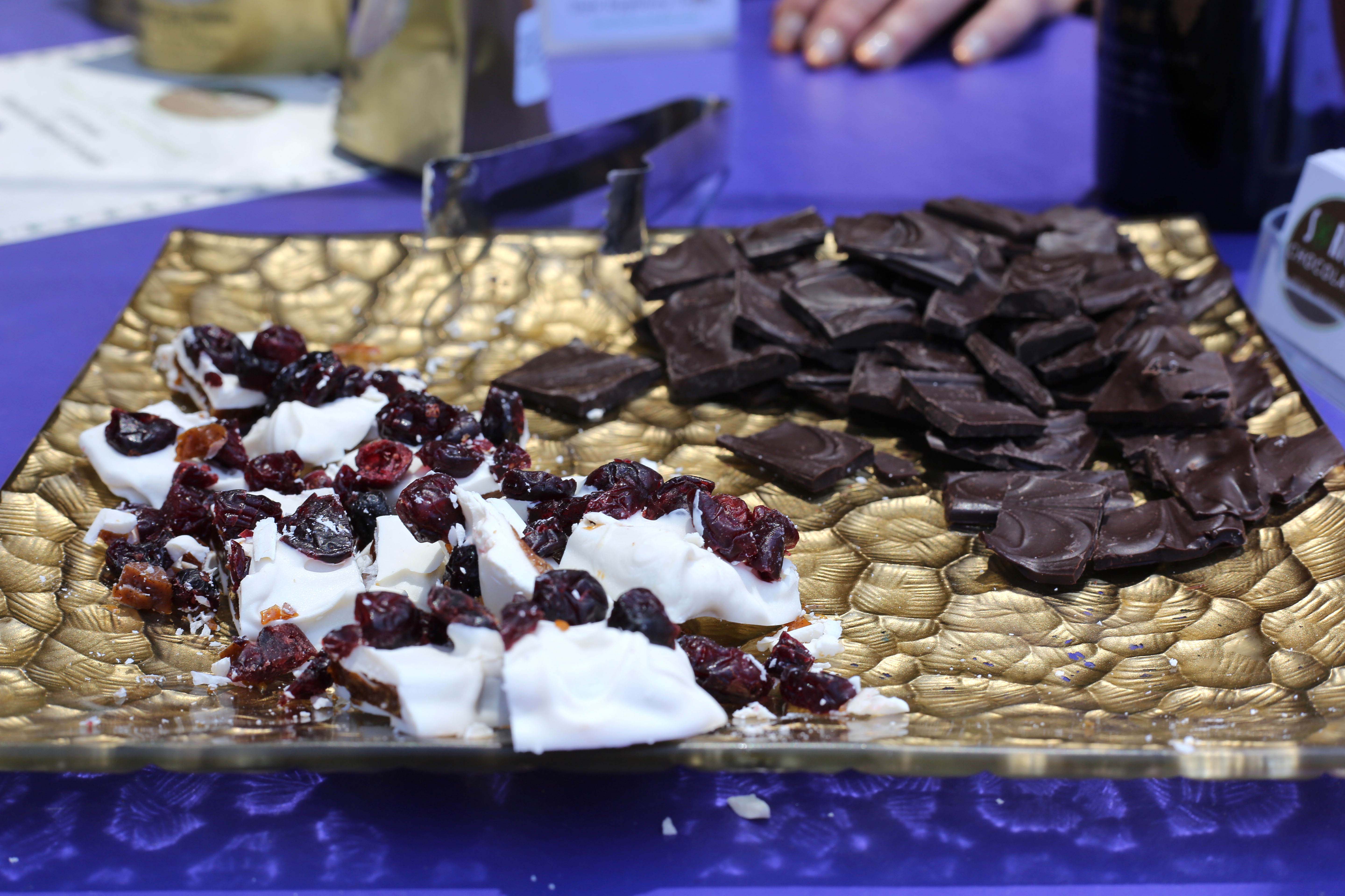 A variety of chocolate samples from So Rich Chocolates.