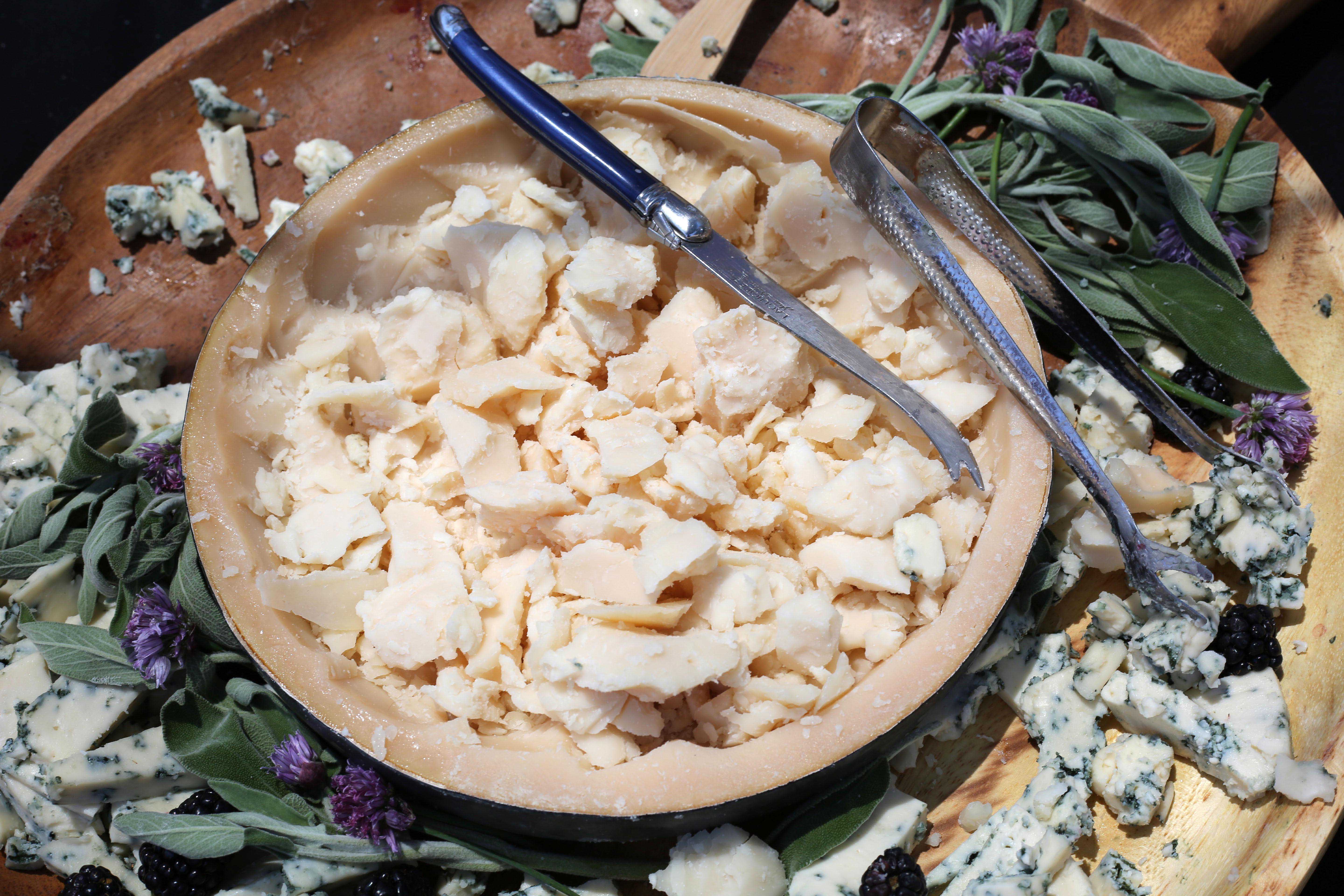 The Goat Cheese Gouda and Blue Cheese from Venissimo Cheese.