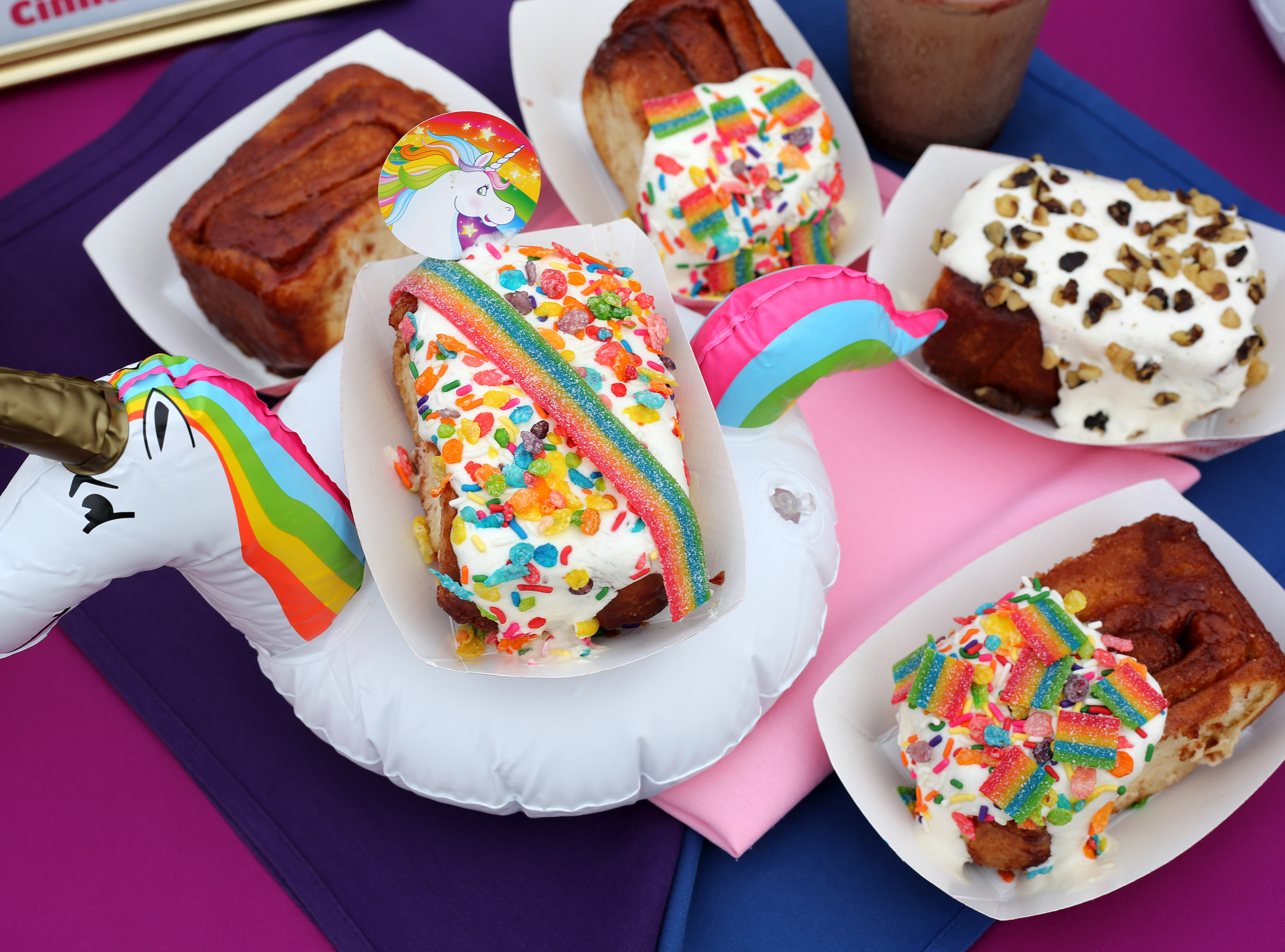 Country Fair Cinnamon Rolls' Rainbow Cinnamon Rolls.
