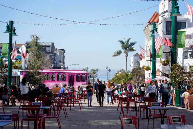 Piazza della Famiglia in Little Italy on Monday, Feb. 17, 2025 in San Diego, California. (Alejandro Tamayo / The San Diego Union-Tribune)