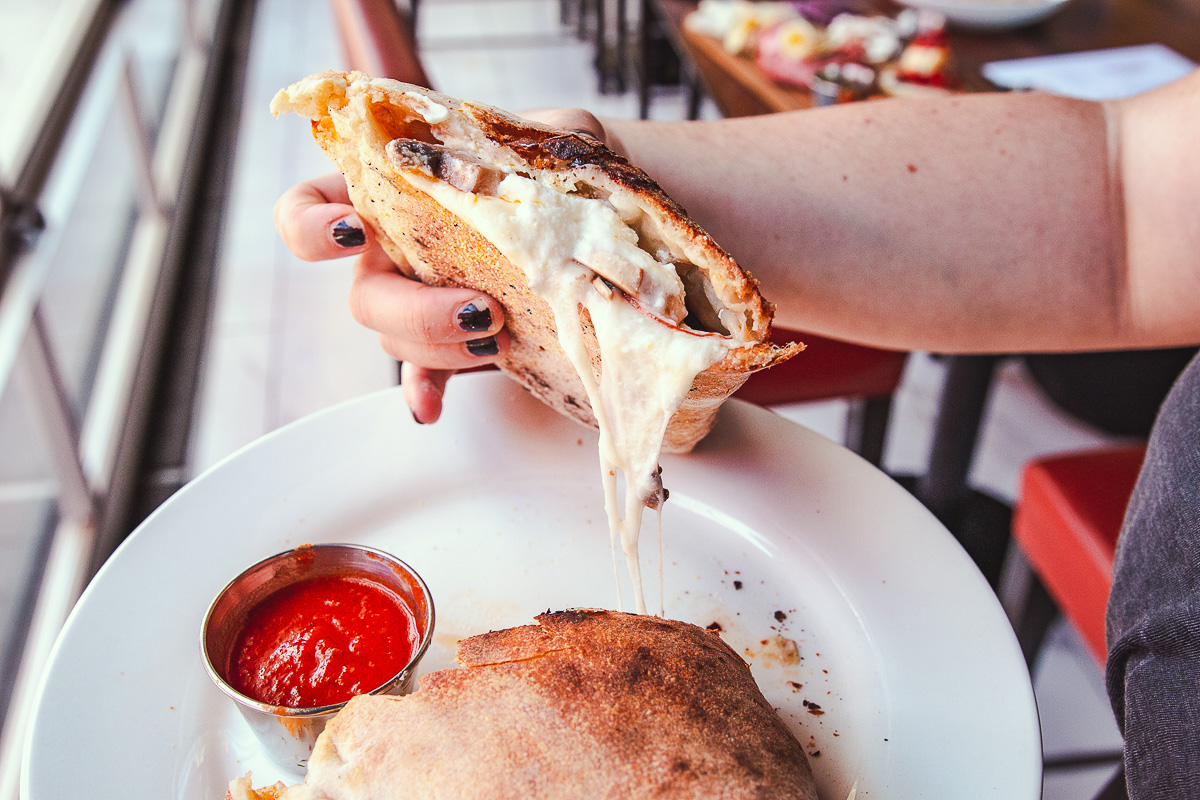 Pepperoni Calzone at Bacio Italiano