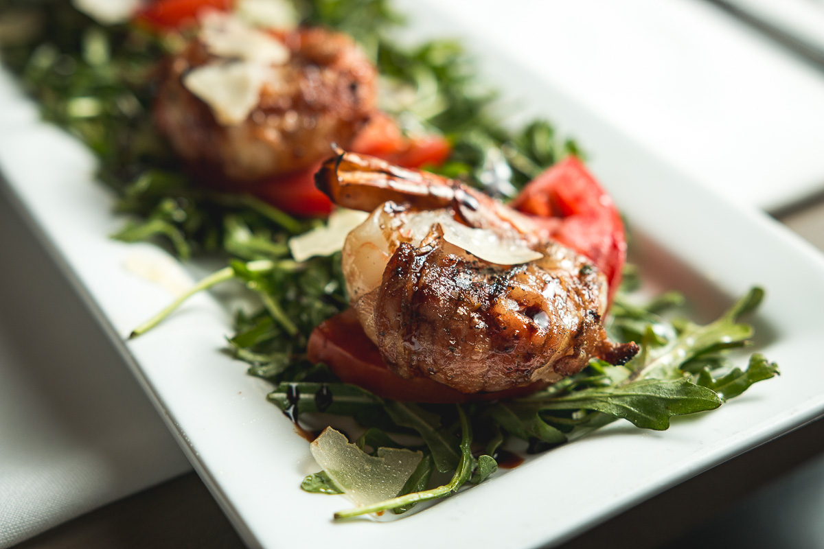 Gamberi e Pancetta at Caffe Torino in the Foothills (Credit: Jackie Tran)