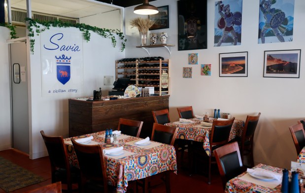 Chef David Vito Quaderno opened Savia Restaurant in Boca Raton at Mizner Plaza to bring authentic Sicilian cuisine to South Florida. His family has been in the restaurant provisions supply business in Sicily since the late 1800s. (Mike Stocker/South Florida Sun Sentinel)