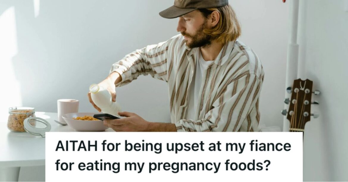 Pregnant Woman Qualified To Receive Free Nutritional Food, But Her Fiancé Keeps Eating Her Portions, Claiming It’s For Both Of Them » TwistedSifter Man wearing hat is eating cereals with milk at the table