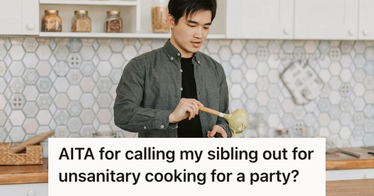 Man Saw His Brother Double Dipping While Cooking, And When His Brother Was Planning A Party, He Finally Confronted Him About It Man cooking pancakes in the kitchen