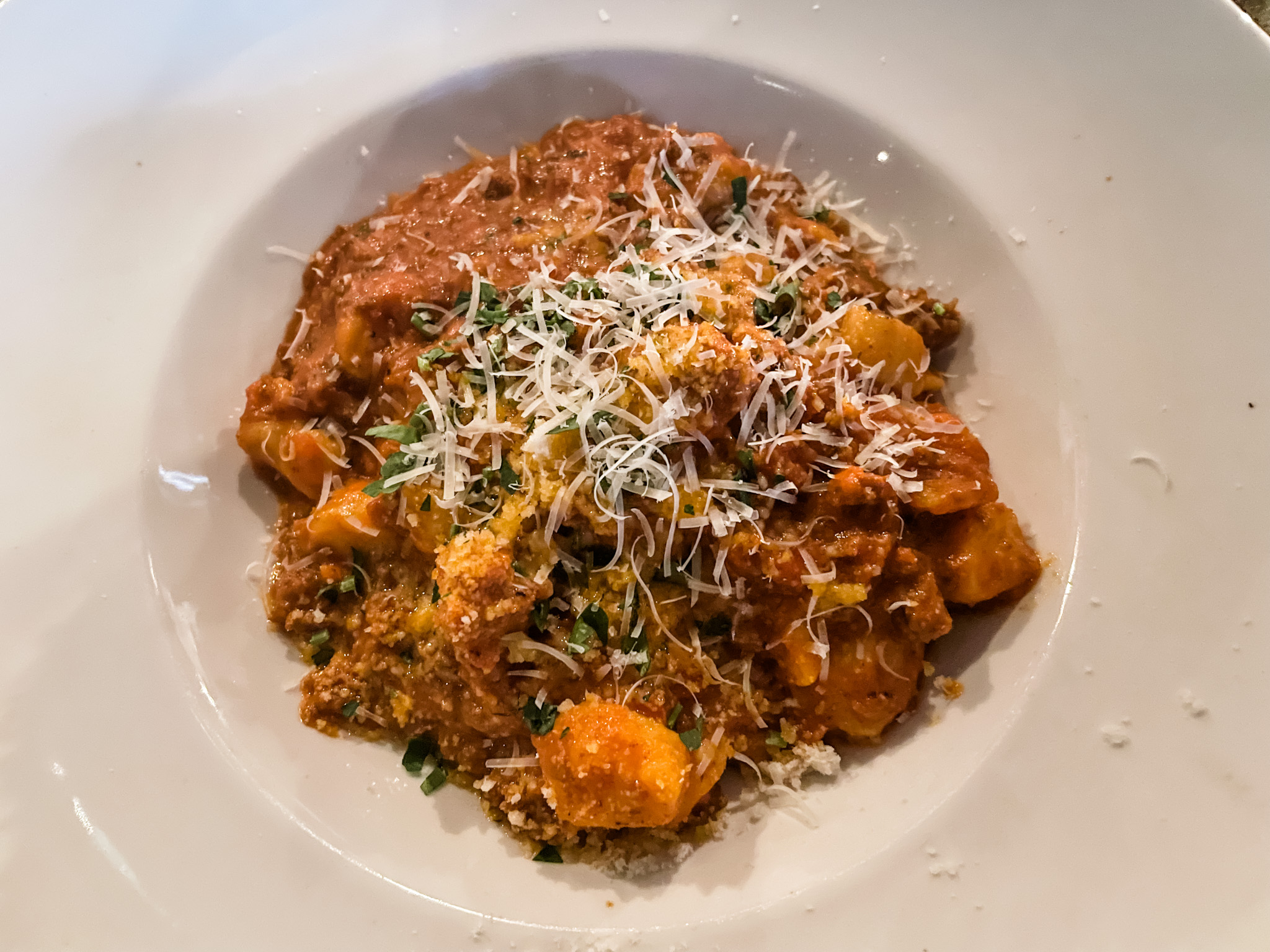 Undici's gnocchi Bolognese. Photo by Riane Menardi Morrison