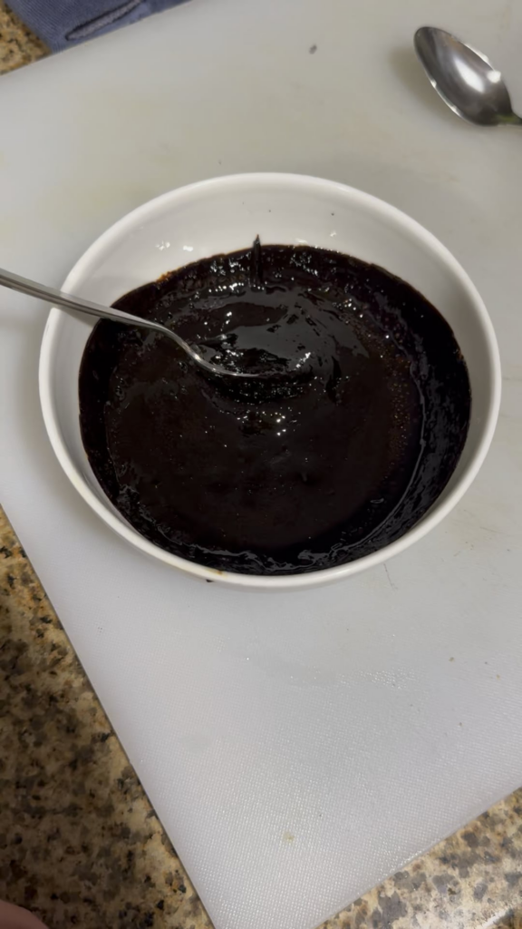 My wife’s attempt at making a balsamic glaze