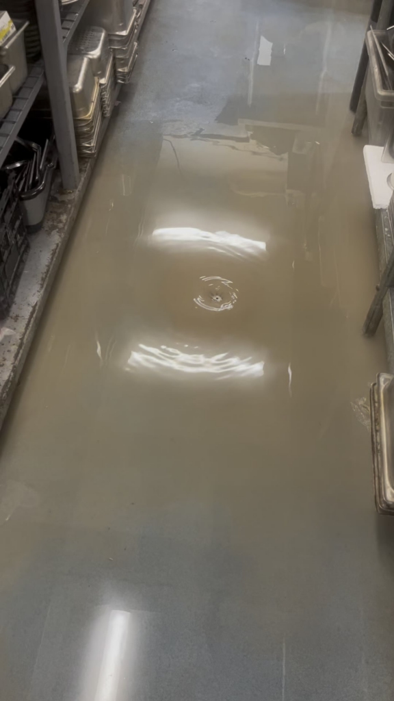 Kitchen flooded? Rainwater filtered through asbestos dripping into your fryers? All good bro. GM says it’s fine.